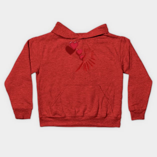 Pop Hearts Kids Hoodie by Cterio